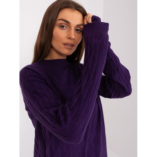 Sweter-AT-SW-2326.37X-ciemny fioletowy 4