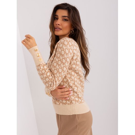 Sweter-AT-SW-2342.46P-beżowy 2