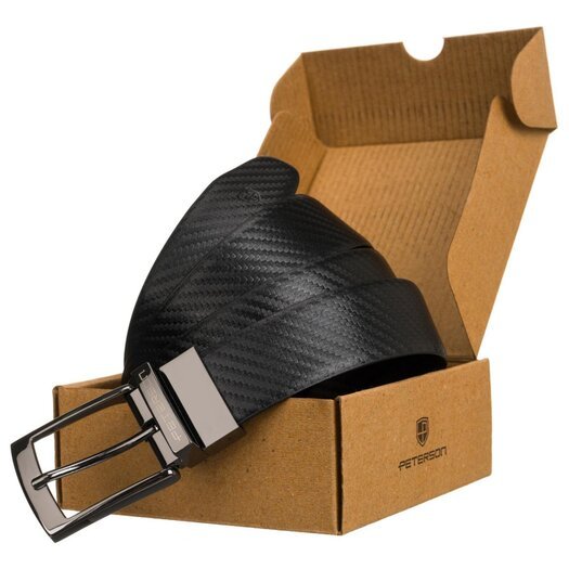 Diržas vyrams Peterson PTN RB35 PUF BLACK-BROWN