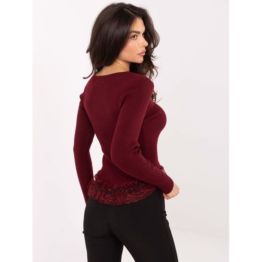 Sweter-PM-SW-YIS1027.85-bordowy