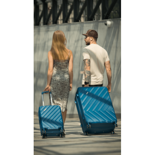 Didelis XL 28  kelioninis lagaminas ABS - Solier KYOTO 1071 - Mėlynas