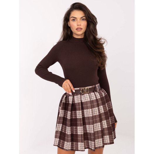 Spódnica-MI-SD-4193.95-brązowy 2