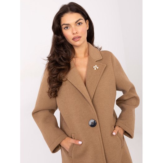 Płaszcz-IT-PL-FL8153.60-camelowy 2