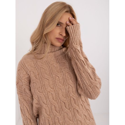 Sweter-AT-SW-23445.00-camelowy