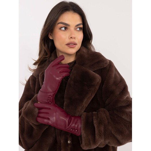 Rękawiczki-AT-RK-239805.95-bordowy 1