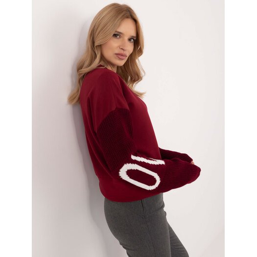 Megztinis-MI-BL-M5975.26P-bordo
