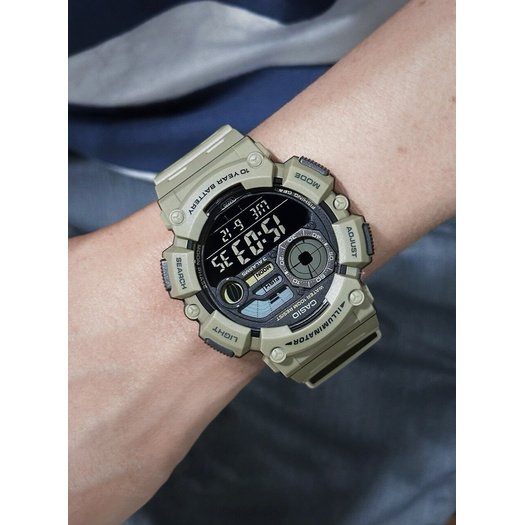 Laikrodis vyrams CASIO Digital Moonphase WS-1500H-5B + BOX