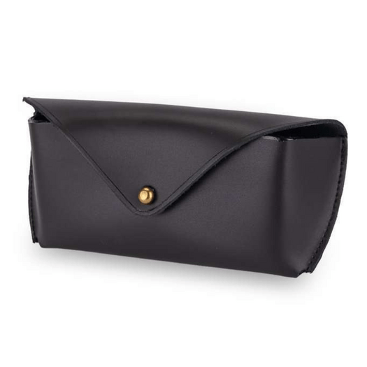 Personalized genuine leather spectacle case Solier SA37 black 5