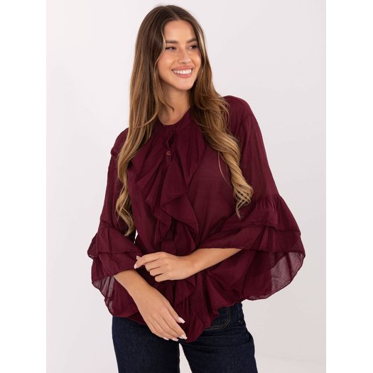 Koszula-MI-KS-92330.07-bordowy 2