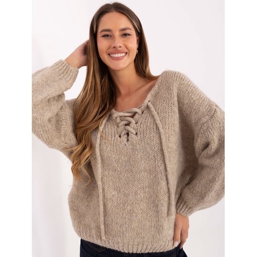 Sweter-MI-SW-0919.18-beżowy 2