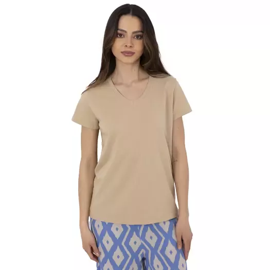 T-shirt-CLM-TS-1639.12-beżowy