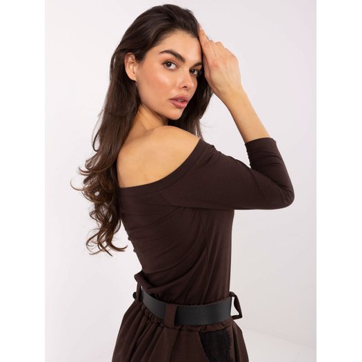 Bluzka-RV-BZ-4692.08X-ciemny brązowy