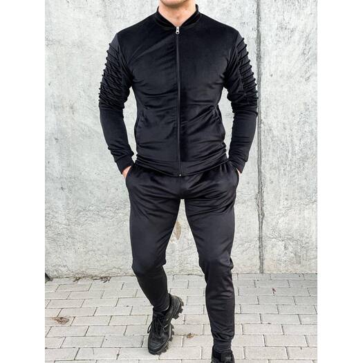 Vyriškas veliūrinis kostiumas (MADE IN LITHUANIA) - Juodas 