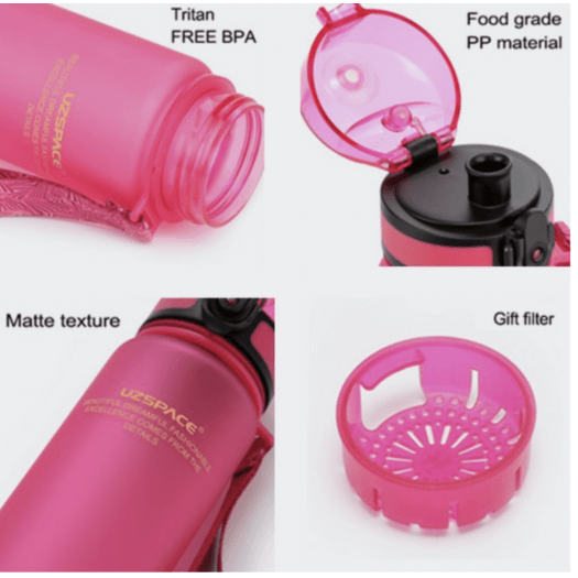 Gertuvė UZSPACE TRITAN  500 ml, plastikas be BPA - Šviesiai mėlyma