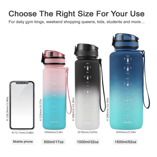 Gertuvė UZSPACE TRITAN  500 ml, plastikas be BPA - Tamsiai mėlyma