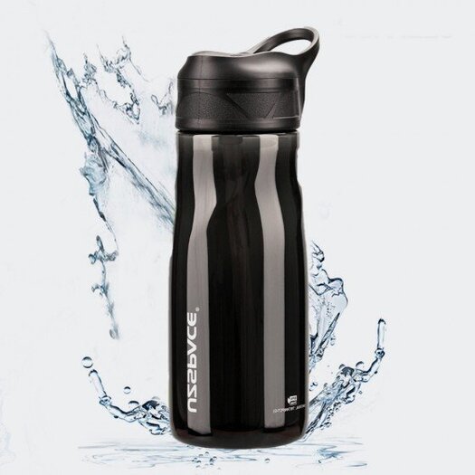 Gertuvė UZSPACE Storm Sport 800 ml, plastikas be BPA - Juoda