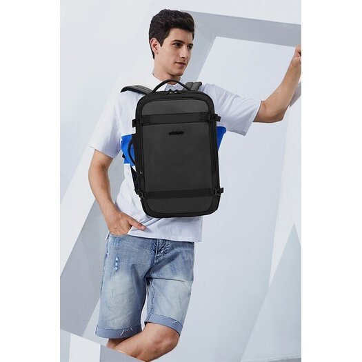 15,6 " Didelė kuprinė nešiojamam kopiuteriui, kelioninė kuprinė Arctic Hunter B00188 - Juoda 8