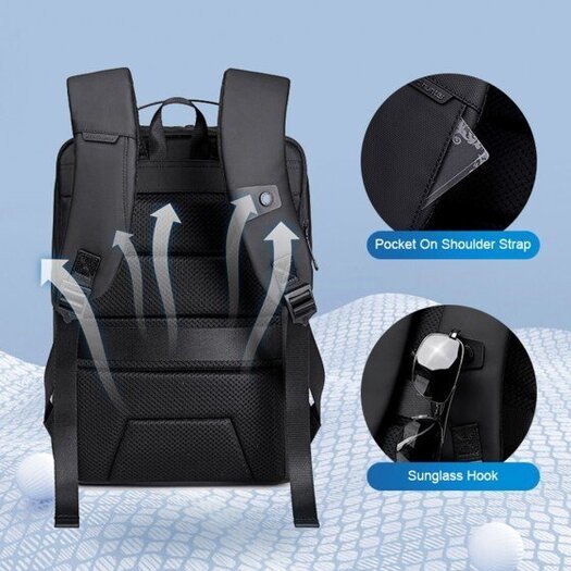 15,6 " Kuprinė nešiojamam kopiuteriui Arctic Hunter  B00574 - Juoda 6