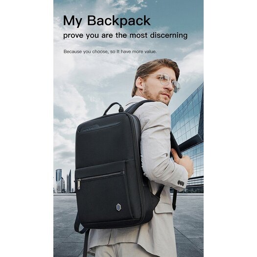 15,6 " Kuprinė nešiojamam kopiuteriui, kelionėms Arctic Hunter  B00410-1 - Juoda 1