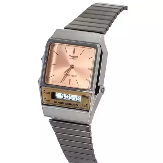 Laikrodis UNISEX CASIO Vintage Dual Time AQ-800ECGG-4ADF + BOX