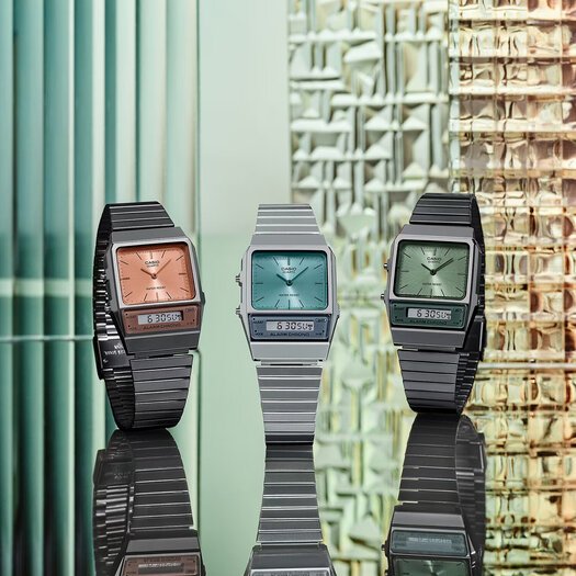 Laikrodis UNISEX CASIO Vintage Dual Time AQ-800ECGG-4ADF + BOX