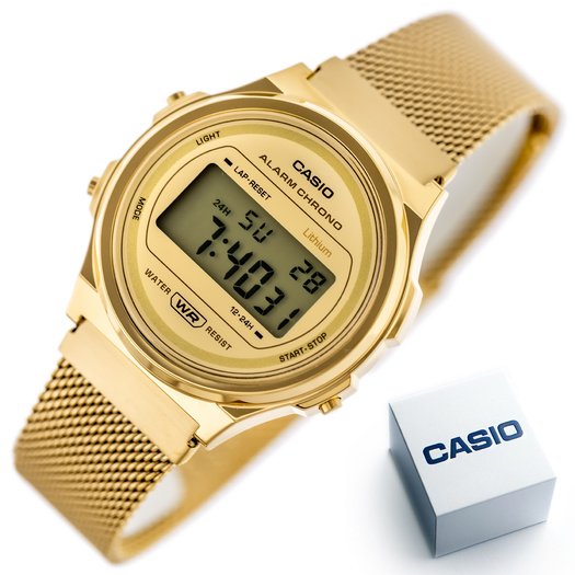 Laikrodis moterims Casio Vintage 37mm A171WEMG-9A + BOX (zd645a0