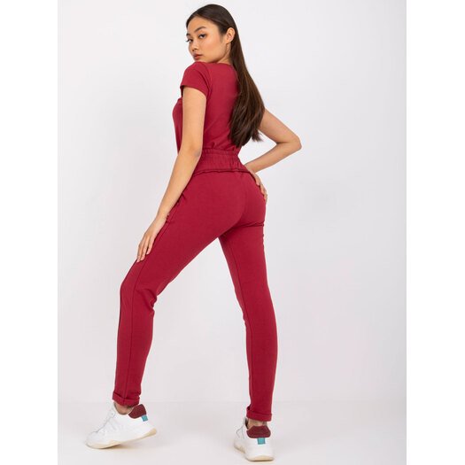 Sportinės kelnės-RV-DR-3589.06X-bordo