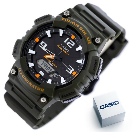 Laikrodis vyrams CASIO AQ-S810W-3AV (zd044k) - SOLAR POWERED + BOX