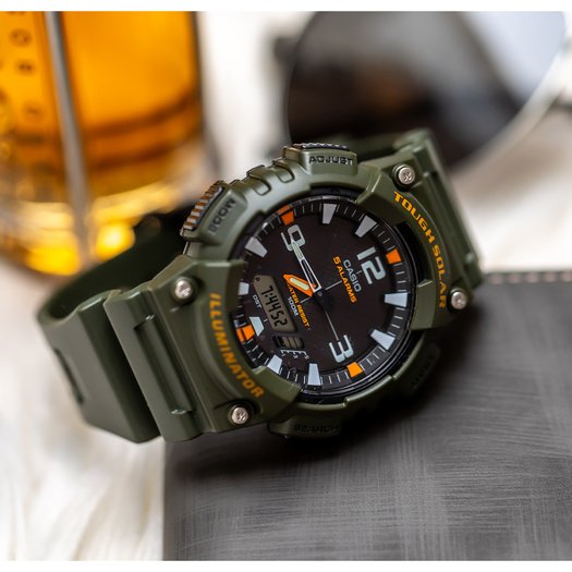 Laikrodis vyrams CASIO AQ-S810W-3AV (zd044k) - SOLAR POWERED + BOX