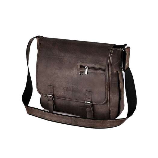 Brown shoulder laptop bag Solier S12