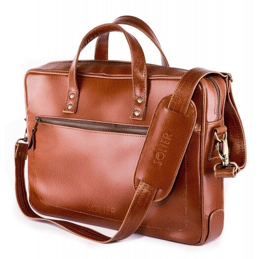 GENUINE LEATHER SHOULDER BAG SL04 WATERFORD VINTAGE BROWN