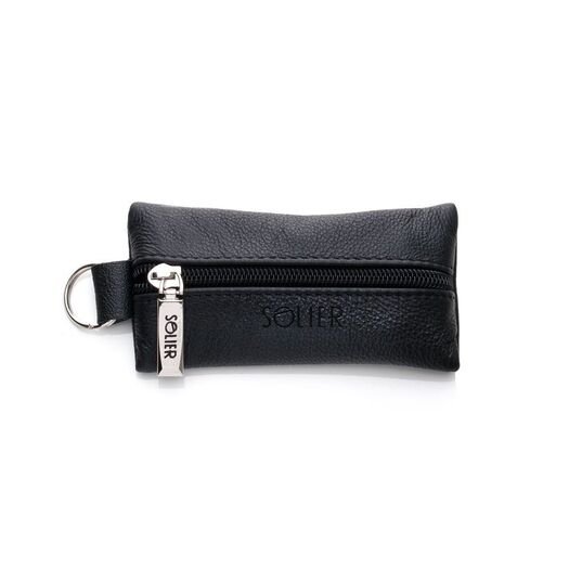 Leather men's key holder SOLIER SA18 BLACK