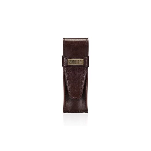 Leather men's pen case SA12 DEEP RED