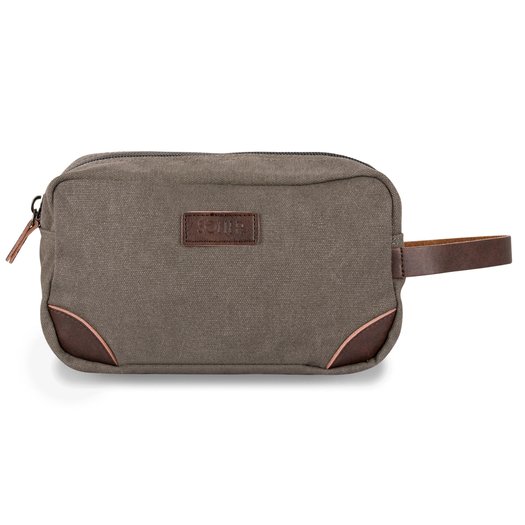 Men s canvas beauty bag SK05 SOLIER dark brown