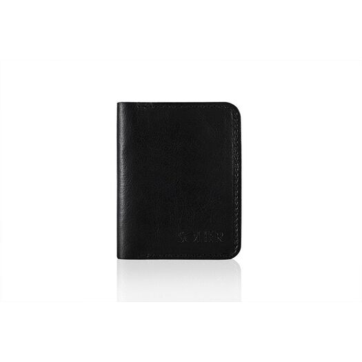Slim leather men's wallet SOLIER SW11 SLIM BLACK
