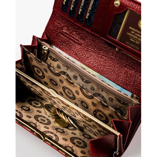 Elegancki portfel damski z wężowym wzorem - Peterson