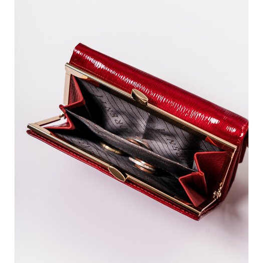 Kompaktowy skórzany portfel z zewnętrzną portmonetką na bigiel - Lorenti