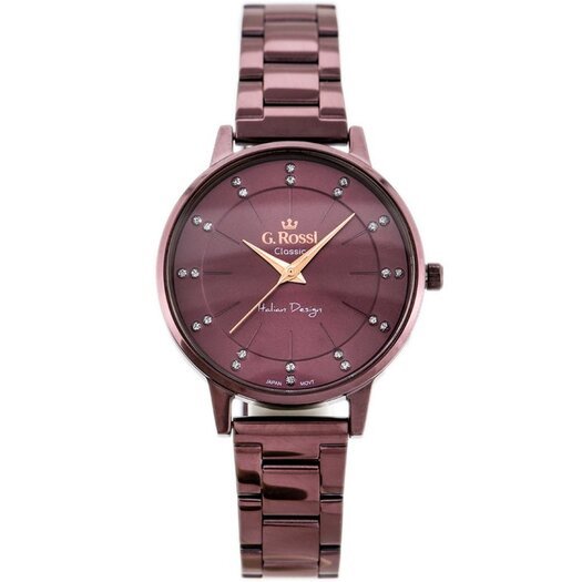 Laikrodis moterims G. ROSSI - C11715B-2B3 (zg777d) violet + dėžutė