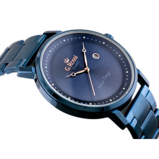 Laikrodis vyrams G. ROSSI - C6182B-6F3 (zg256e) mėlynas + dėžutė
