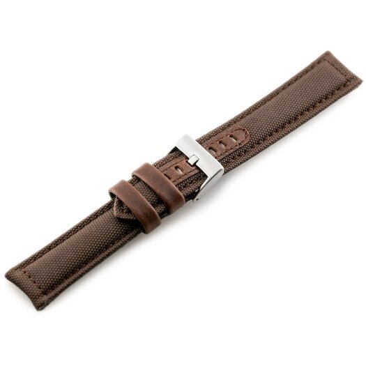 Pasek skórzany do zegarka W34 - PREMIUM - brązowy - 26mm