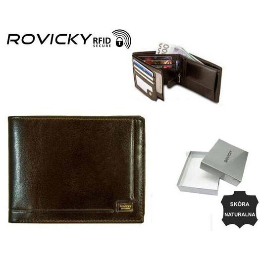 Portfel skórzany RFID ROVICKY PC-103-BAR