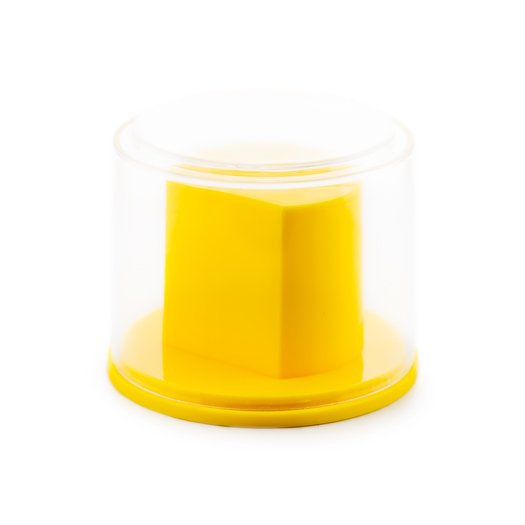 Prezentowe pudełko na zegarek - plastikowe żółte