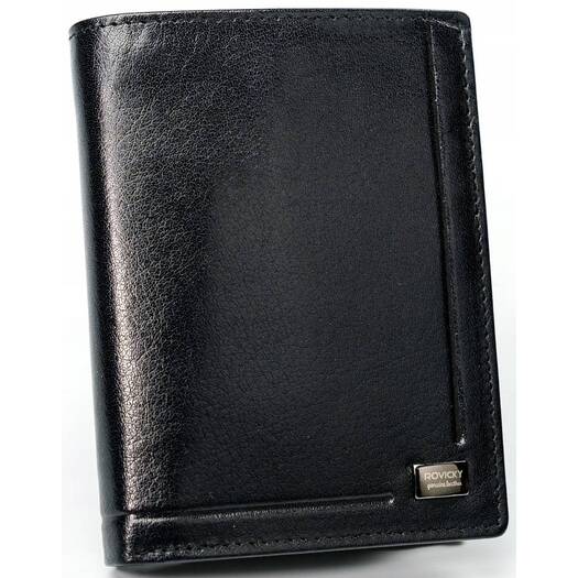 Skórzany portfel męski z systemem RFID Protect - Rovicky