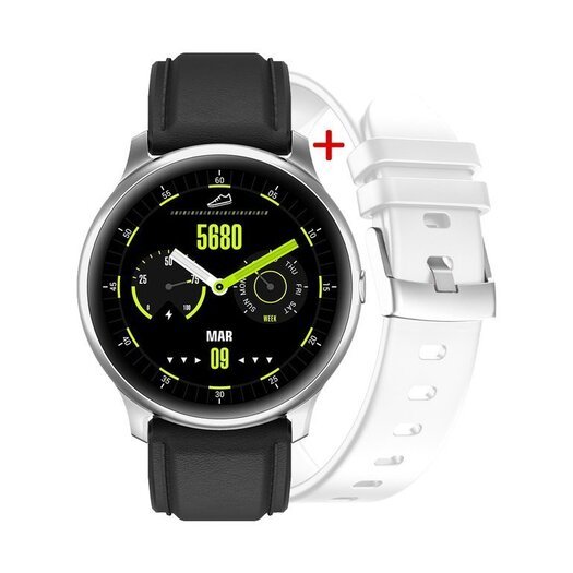 IŠMANUSIS LAIKRODIS SMARTWATCH G. Rossi G.RSWSF1-3C1-1 sidabrinė/juoda + antra apyrankė (zg309a)