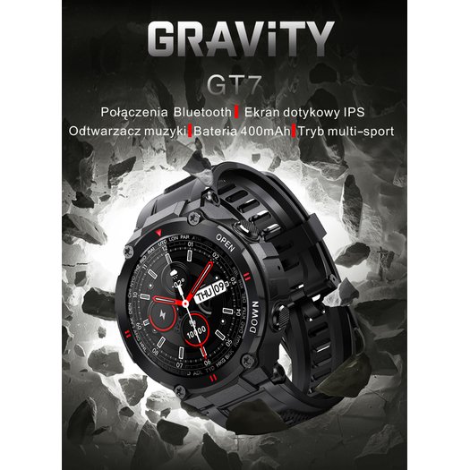 Išmanusis laikrodis vyrams GRAVITY GT7-1 - GPS (sg016a)