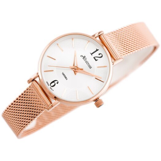 ZEGAREK DAMSKI ALBATROSS ABBC16 (za543e) rose gold / silver
