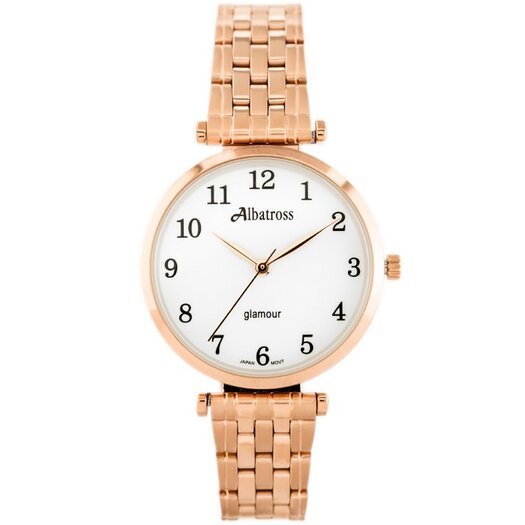 ZEGAREK DAMSKI ALBATROSS Glamour ABBB97 (za537c) rose gold/white