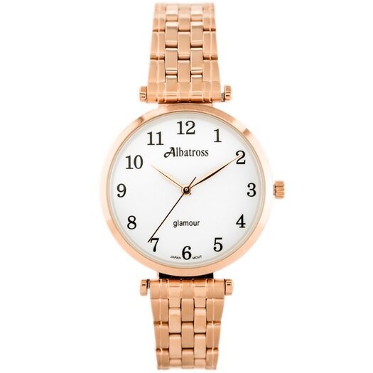 MOTERIŠKAS LAIKRODIS ALBATROSS Glamour ABBB97 (za537c) rose gold/white