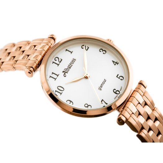 ZEGAREK DAMSKI ALBATROSS Glamour ABBB97 (za537c) rose gold/white