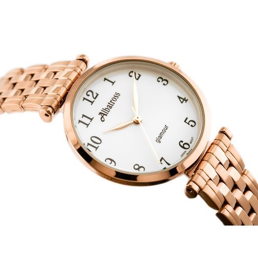 MOTERIŠKAS LAIKRODIS ALBATROSS Glamour ABBB97 (za537c) rose gold/white